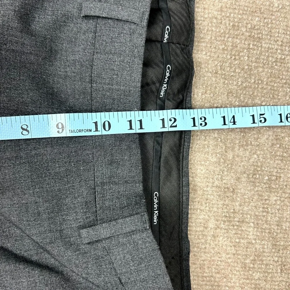 Calvin Klein Dress Pants Men 36x32 Black Stretch Mid Rise Straight Formal Office